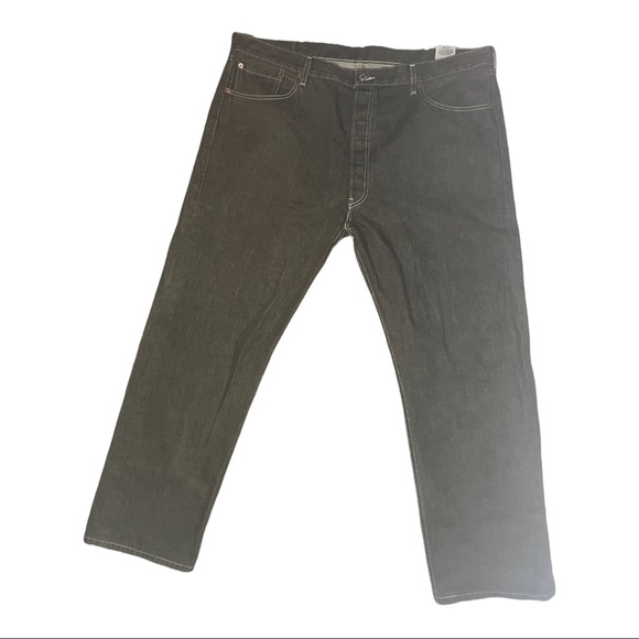 Levis 501XX Mens Dark Wash Regular Straight Button Fly Jeans 42x32 - Picture 2 of 9